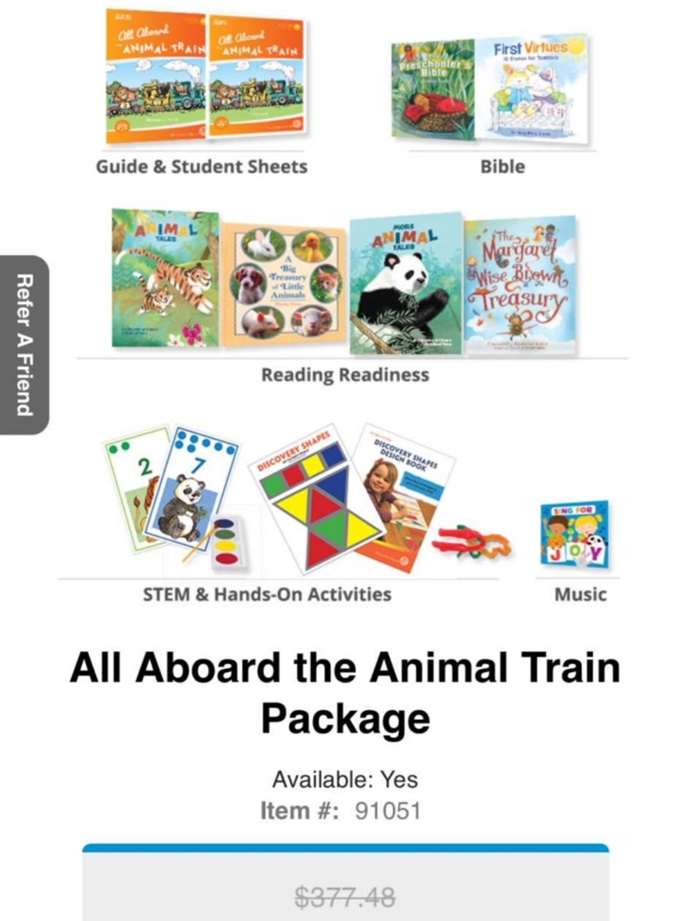 All Aboard the Animal Train Package - Colorful Kids Curriculum Set